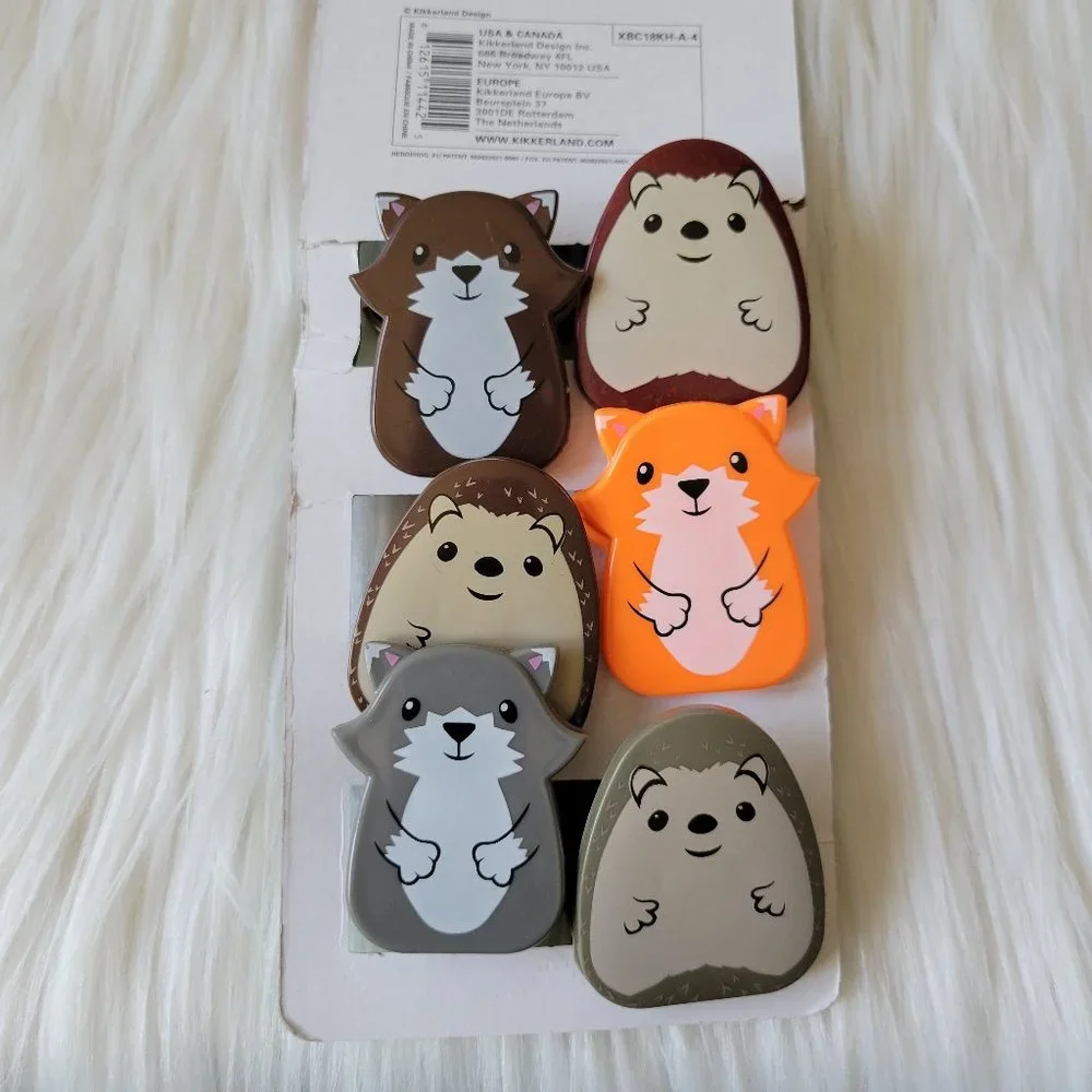 Kikkerland Woodland Creature Bag Clips Set